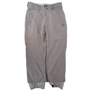 Burton Mens Snowboard Pants Large Beige Waterproof Insulated Ski Snow